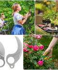 Heavy Duty Replacement Blades For Electric Pruning Shears, Four Piece Carbon Steel Pruner Knife Set, displayed with pruning in a garden.