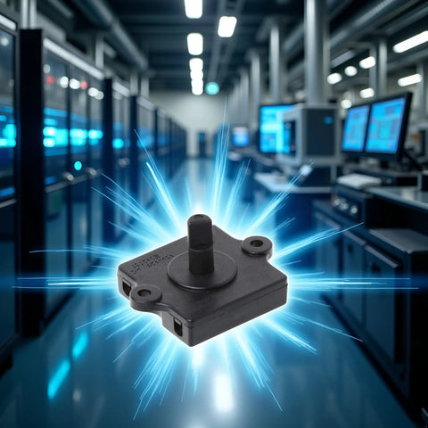 4 Position Rotary Heater Blower Switch With 3 Speed Settings, Pro Grade Industrial Knob highlighted in a high-tech workspace