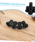 4 Pack Heavy Duty Carbon Steel Sliding Track Spacers And Metal Clamps For Barn Door Mounting And Replacement displayed on a wooden surface