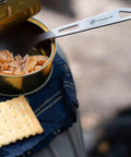 Ultralight Titanium Spork For Backpacking And Camping Reusable Travel Utensil And EDC Spork With Multi Function Hook in tin can