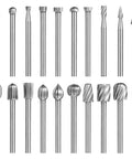 Top Shelf Wood Carving Bits Set For Slick Engraving Router Work Built With Hss Steel And One Eighth Inch Shank A Knockout Twenty Piece Drill Kit For Dang Easy Diy Woodworking Crafts Projects - assortment of HSS router bits.
