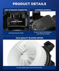Ready To Roll Ac Heater Blower Motor For Dodge Ram ProMaster 1500 2500 3500 2014 2025 3.6L 3.0T, featuring OEM-standard connector and blower motor details.