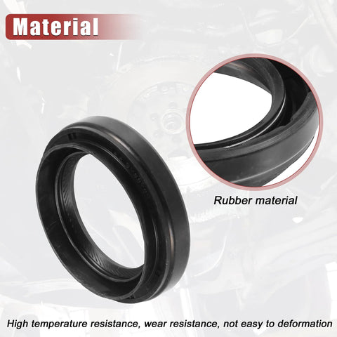 Two-piece black rubber crankshaft output shaft seals for transfer case, Toyota 4Runner 1995-2009