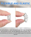 Person holding Five Pack Beefy Fix It Ready Heavy Duty Compression Springs 0.8mm Wire 8mm Outer Dia 45mm Length 304 Stainless Steel