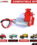 55T Brushed Motor And 88T Transmission Upgrade for 1 24 Scale SCX24 Deadbolt Wrangler Gladiator Bronco Crawlers shown with red casing