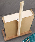 Classic T Shaped Hardwood Center Mount Drawer Slides Four Pack Wooden Cabinet Glides mounted on cabinet, showing assembly details.