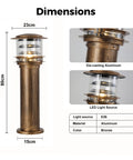 Weatherproof Aluminum Post Cap Lights For Deck And Yard With Bright Acrylic Diffuser durable square pillar lamp in bronze with LED light source.