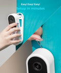 Installing 2K Smart Video Doorbell With Chime And Battery Powered Wireless Security Camera, Audible Alarm, Setup Is A Breeze