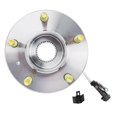 Front Wheel Hub and Bearing Assembly - Single Unit for 2000-2013 Chevrolet Impala with ABS sensor, top view