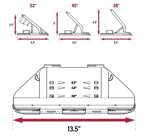 Crown Molding Cuts Made Super Easy With This Solid Miter Saw Jig for 38, 45, and 52-degree angle cuts shown in diagram.