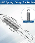 Real Deal No Fuss 2 Pack 4.5 Inch Replacement Spring For Recliner And Couch Heavy Duty Extension Parts With Reinforced Hooks, 4-1/2 inch spring design.