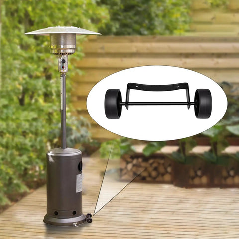 Universal Patio Heater Wheel Kit Replacement Parts For Outdoor Propane Heaters Fits Round Base And Pyramid Heaters Plug And Play Easy Install Wheels For Smooth Mobility