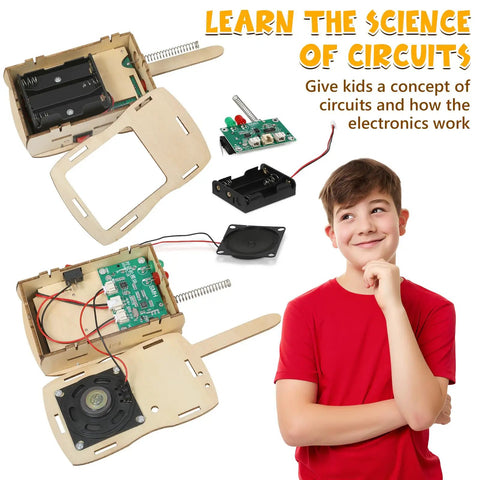 Rad Do It Yourself Science Kit Walkie Talkies For Kids Aged 8 To 12 Educational STEM Toy Set with boy and electronics parts