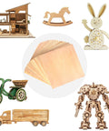 40-pack basswood sheets, 12x12x1/8 in (3 mm), unfinished wood for crafts, laser cutting and model making