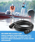 Premium 9 Pin Extension Cable For Lowrance Lss One Lss Two Structure Scan Transducer Replacement Cord 10 Foot with waterproof connectors.