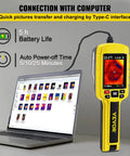 Pro Grade Thermal Imaging Camera 60x60 Infrared Resolution 3600 Pixels With 2.8 Inch Color Display connected to laptop via USB