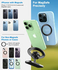 Knockout Magnetic Golf Cart Phone Mount With Heavy Duty Aluminum Bracket holds device on a variety of iPhones with MagSafe and cases.