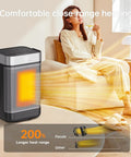 Portable Electric Space Heater With Remote Digital Display 12 Hour Timer 1500W PTC Ceramic Quick Heat For Bedroom Office Home Cozy
