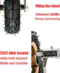 Hardcore Heavy Duty Swivel Caster Set Of Two Built Tough Pneumatic Rubber Wheels With Sturdy Steel Plates showing wide tire for stability.