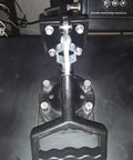 Top view of ergonomic heat press handle fixture replacement for heat press machine carbon steel construction up to 386kg clamp.
