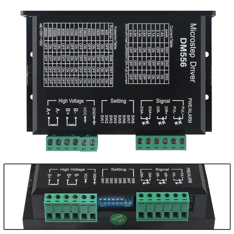 Four Pack CNC Digital Stepper Driver DM556 Controller for NEMA 23 24 34 Motors, 20 to 50 V DC, max 5.6 A, 128 subdivisions