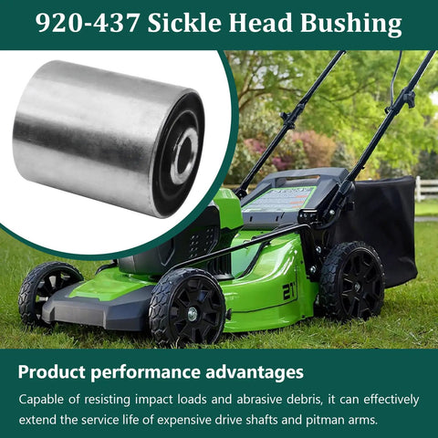 Two Piece 920 437 Sickle Head Bushing Replacement Fits 472 477 479 488 495 1469 Tractors Replaces 254132 forged steel bushing on mower