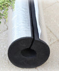 End view of Self Seal Rubber Pipe Wrap Insulation With Aluminum Foil Layer, Fire Retardant Foam Tubing For Boiler Piping