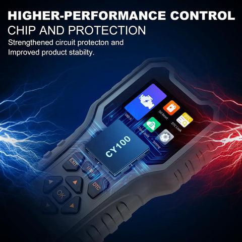 OBD2 Car Code Reader And Oil Light Reset Scanner For 1996 And Up Cars featuring enhanced circuit protection and display