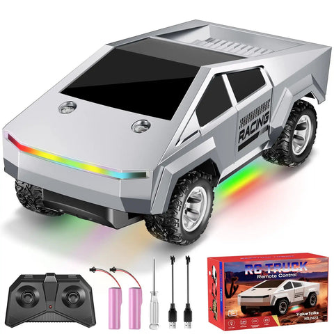 1:24 Scale RC Truck With All Terrain Performance, High Speed 2WD Off Road Car With Lights And Load Space, 2.4GHz Remote
