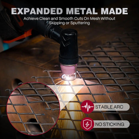 IControl CUT55 Prolux Plasma Cutter With APP Control 55 Amp Non Touch Pilot Arc cutting expanded metal mesh smoothly