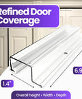 Slide-Lok Bi-Fold Door Lock Kid-Friendly Easy Install Child Safety Lock for Double Closet Doors shown with dimensions.