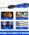 Adjustable Pin Vise Hand Drill Kit with 13 Pcs HSS Drill Bits, 0.8mm to 6.5mm, ideal for wood, jewelry, plastic beads, craft projects.