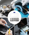 Ultra Handy 1200-Piece Mini Screw Kit for Electronics and Watches repair, featuring tiny Phillips self-tapping screws in nickel-plated steel.