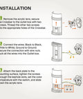 Installation guide for the sleek indoor LED wall sconce with brushed nickel finish and adjustable temperatures.