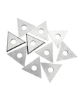 Heavy Duty Carbide Paint Scraper Blade 1 Inch Triangular Triple Edge Reversible Replacement Blade For Wood Metal Concrete