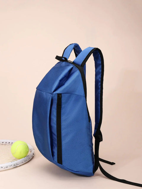 Ultra Light 12L Bike Backpack For Mountain Biking And All Day Adventures, side view, blue color, slim design, quick access pockets