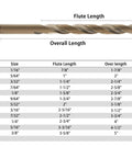 Diagram of a drill bit with sizes from Fifteen Piece Cobalt Drill Bit Set With M35 HSS 135 Degree Split Point Jobber Length