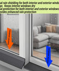 Heavy Duty Self Adhesive Rubber Rain Drip Guard For Doors And Windows 9 Feet protecting interior and exterior windows from rain.