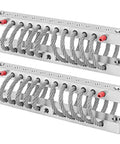 Two Pack 10 Loop Wire Rope Isolators For Industrial Machinery, 304 Stainless Steel Construction, Heavy Duty Vibration Dampers For Equipment, Durable Anti Vibration Mounts To Reduce Noise, Wear, And Resonance. Pair of 304 stainless steel 10-loop wire rope isolators, 11.2x2.8x2.3 cm