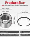 Rear Beefed Up Heavy Duty Wheel Bearing Kit For Grizzly 700 660 550 450 400 350 IRS Kodiak 700 450 400 Big Bear 400 IRS ATV UTV Replacement Parts For Enhanced Traction And Smooth Rolling On Rough Trails product size diagram