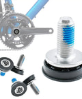 Bike Hex Crank Arm Bolts With Caps 8mm Metal Screws For Square Cranksets And Bottom Brackets shown with blue coating