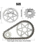 Drive Sprocket Chain Kit 420 Chain Conversion With 30T Front Sprocket And 13T Rear Sprocket dimensions for Sur Ron Light Bee X Segway X160 X260 Dirt Bikes
