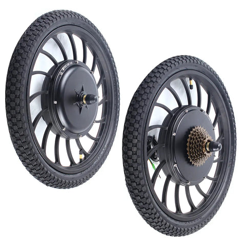 Beefy 1000W 48V Front Or Rear Hub Motor Wheel For 20 Inch Electric Bicycle Disc Brake 6 Hole Tail Wheel, Aluminum Alloy