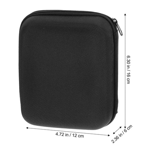 Heavy Duty Hard Shell Tech Carry Pouch For Chargers Power Banks Cables And Earbuds With Water Resistant Cover and Secure Zipper, black, 6.30 x 4.72 x 2.36 inches
