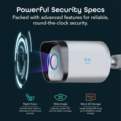 1080p Outdoor Security Camera With Night Vision, Weatherproof, Ideal For Home Surveillance, features and specs displayed