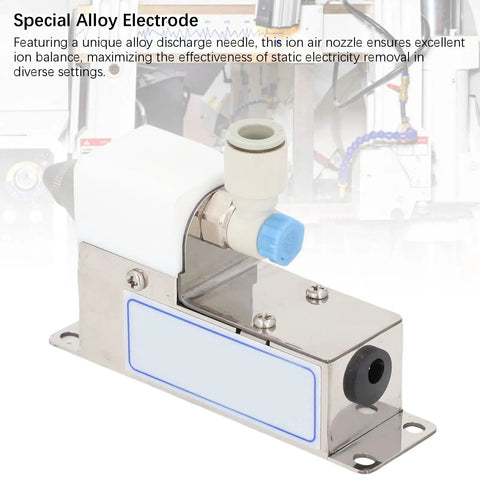 Ionizing Air Nozzle Anti Static Eliminator With Built In High Voltage Power Supply For Machinery And Device Manufacturing And Automation Equipment High Ion Density For Rapid Static Elimination US Plug Included, alloy discharge needle