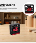 Precision Adjustable Dowel Jig And Wood Rod Cutter For Crafting Perfect Tenons on wooden table with tools in background.