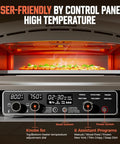 14-Inch Indoor Pizza Oven With 850°F High Heat, Electric Countertop Pizza Oven For Restaurant-Style Pies In Minutes, Includes Pizza Stone And Peel, Precise PID Temperature Control From 220 To 850°F with Control Panel