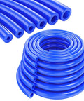 Top Tier 6.6 Ft Blue Silicone Vacuum Hose Line Kit With 6 Sizes For Cars And Vans High Pressure At 130 Psi Great For Any Auto Repair Job, blue silicone tubes coiled and cut ends