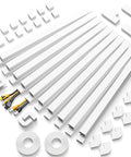 Cable Hider For Walls 315 Inch Long Cord Covers For 2 To 3 Wires On Wall TV Cords Paintable Wire Covers Kit contents on display